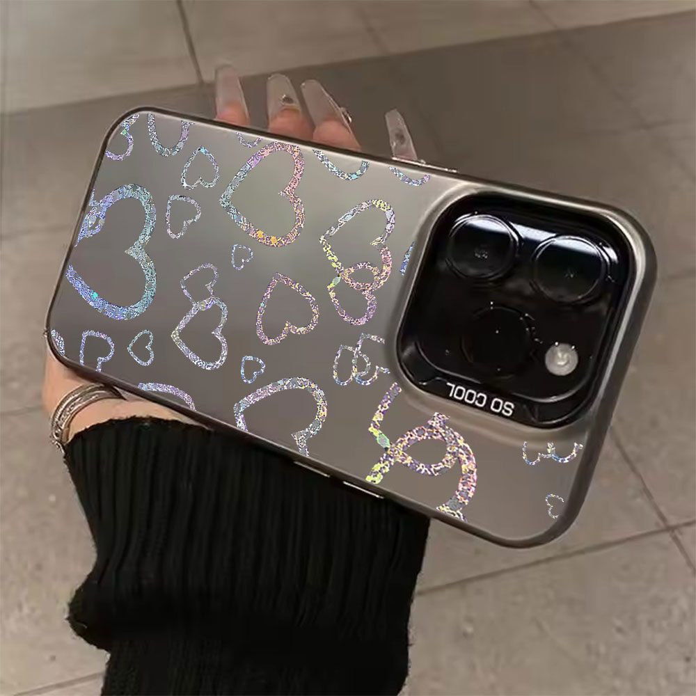 Apple Iphone 16 - Colorful Heart Print Case For iPhone