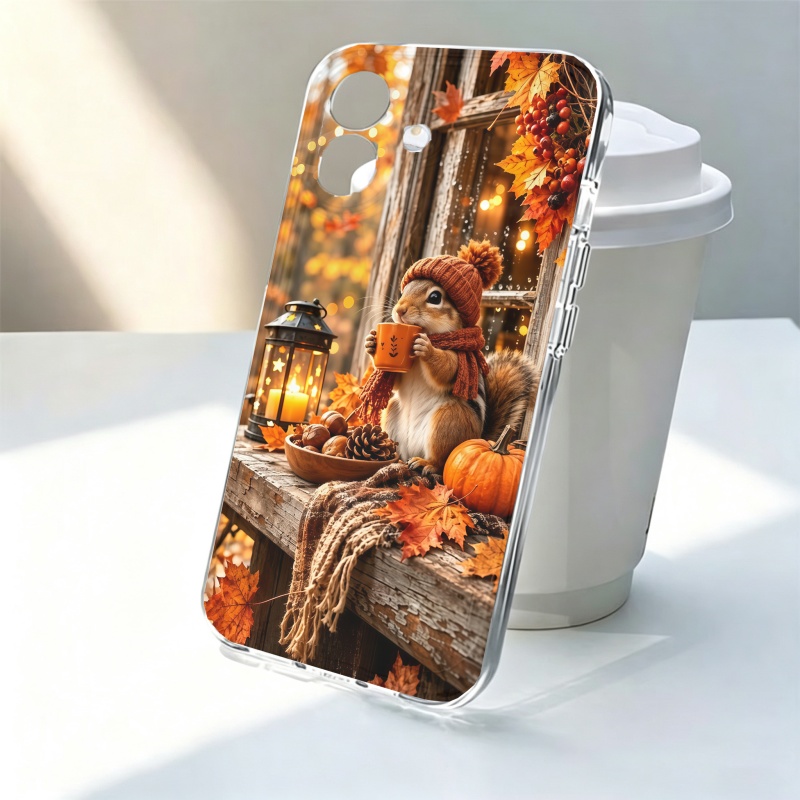 Apple Iphone 16 - Cartoon Animal Squirrel Silicone Phone Case