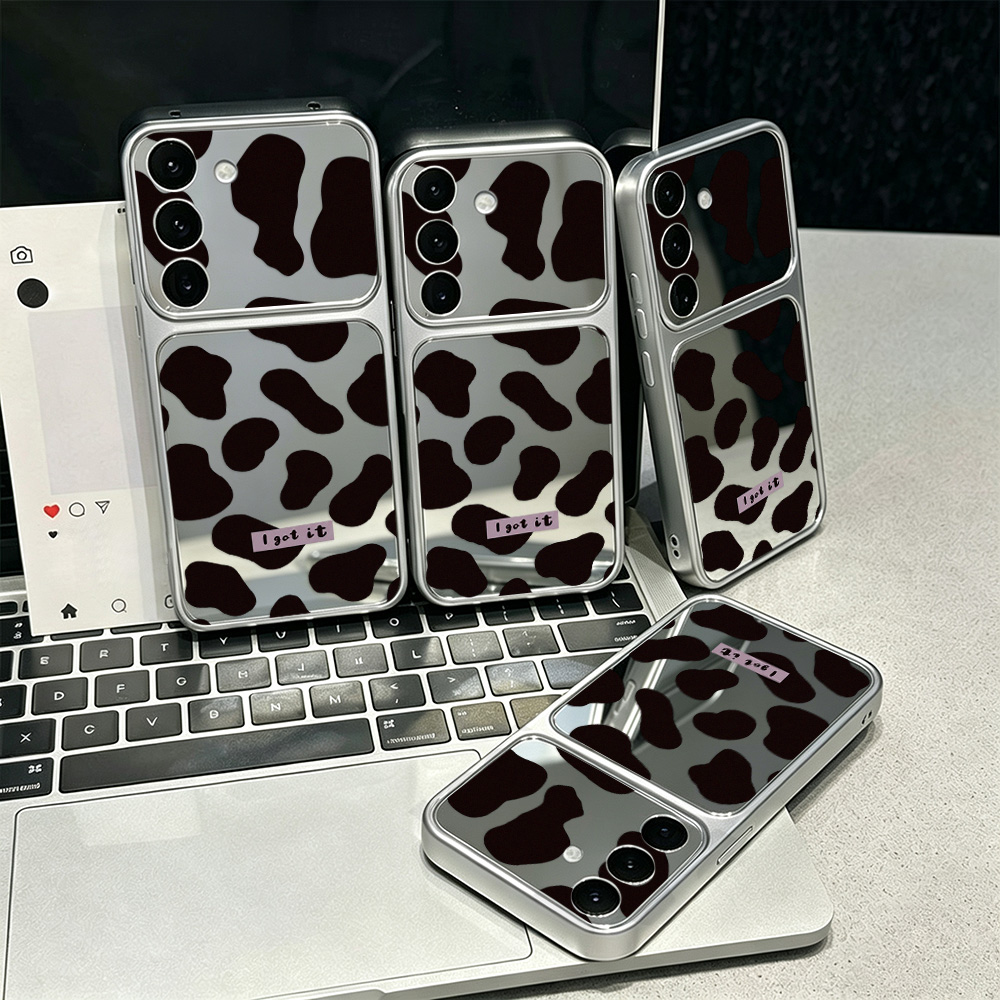 Y2K Aesthetic Cow Print Mirror - Samsung Galaxy A55 ulasan dan harga