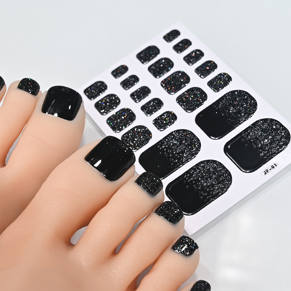 22tips Glitter Toe Nail Sticke - Full Cover Adhesive ulasan dan harga