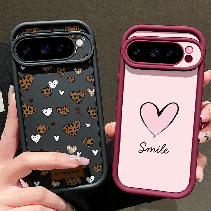 Love Heart Patterned TPU Phone - Google Pixel 9 Pro ulasan dan harga