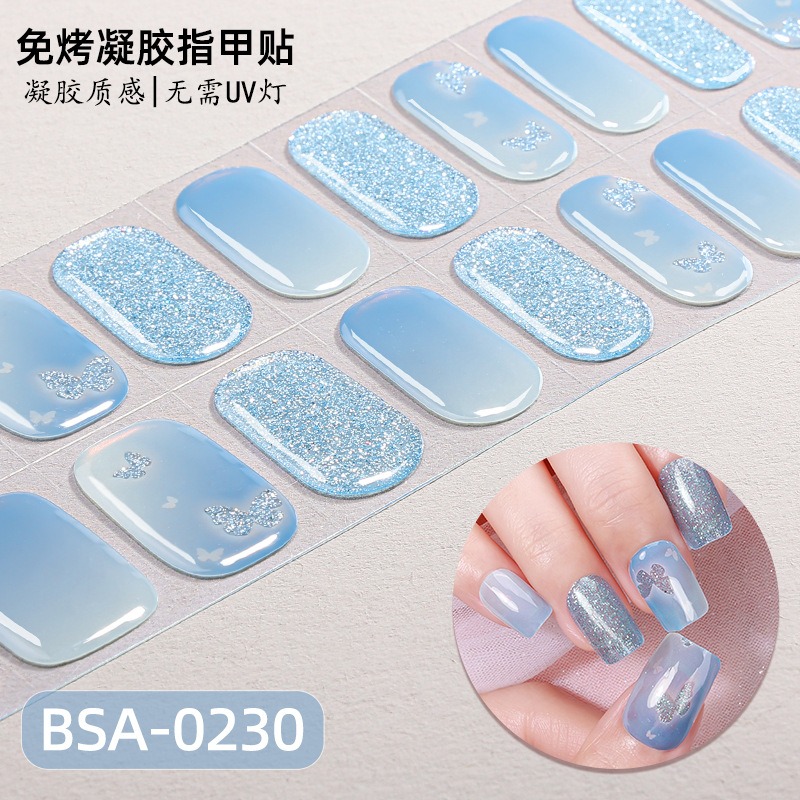 No UV Lamp Semi Cured Gel Nail - Full Cover Adhesive ulasan dan harga