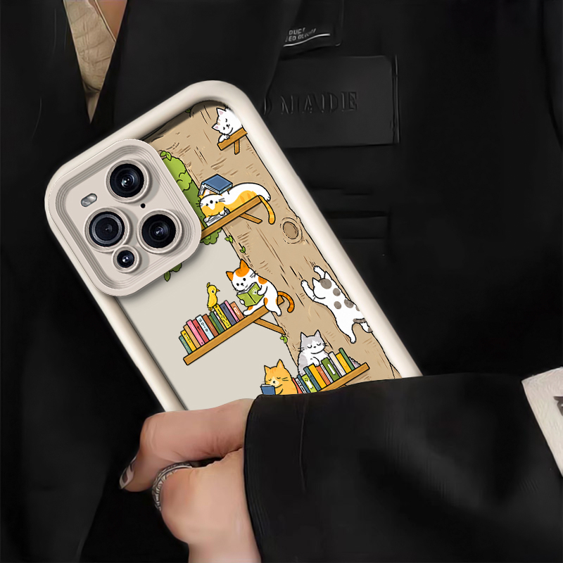 Cartoon Animal Cat Phone Case  - Oppo Find X8 ulasan dan harga